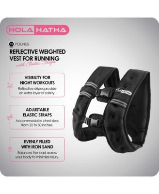 Weighted Vest for Running with Reflective Stripes and Elastic Straps