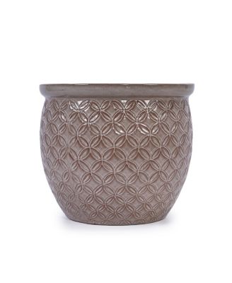 3 Pc Ceramic Handmade Glazed Planter Set