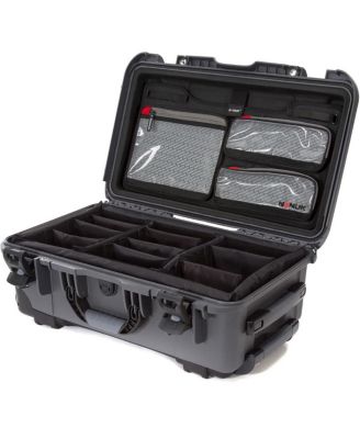 Wheeled Series 935 Lightweight NK-7 Resin Waterproof Hard Case with Lid Organizer and Padded Dividers, Graphite