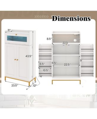 Kitchen Pantry Cabinet Freestanding Food Storage Cupboard