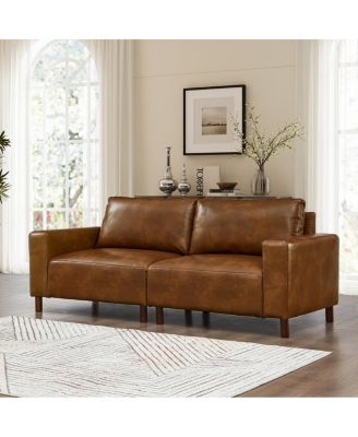 78.5" Big Loveseat for Living Room, Apartment, Faux Leather PU Couch