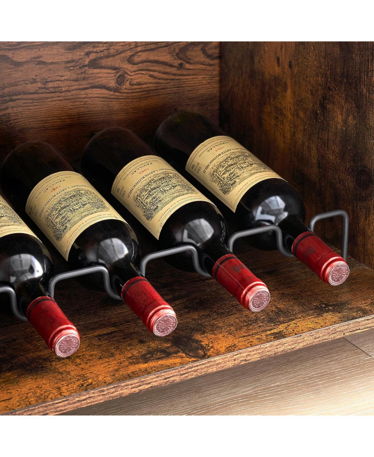 Gaomon Wine Bar Cabinet with Led Light and Detachable Rack Wine Cabinet with Mesh Door Liquor Cabinet with Glass Holder Coffee Bar for Liquor