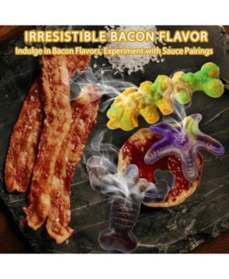 Pack of 3 Indestructible Dog Chew Toys for Aggressive Chewers Bacon Flavored Tough Nylon Bone Toys for Medium and Large Breeds