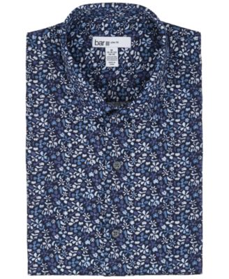 Men's Slim-Fit Pencil Floral Dress Shirt