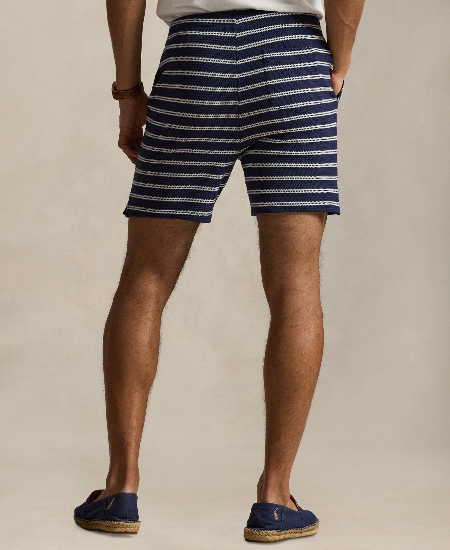 Men's Striped Slim-Fit Shorts