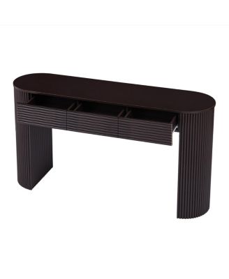 Retro Console Table with Storage, 3 Drawers