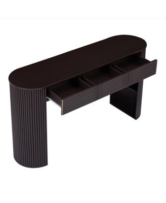 Retro Console Table with Storage, 3 Drawers