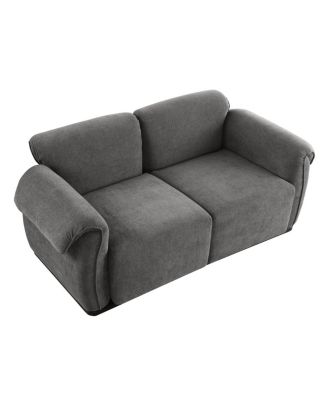 Chenille Modular Sofa with Iron Frame (68.5" L)