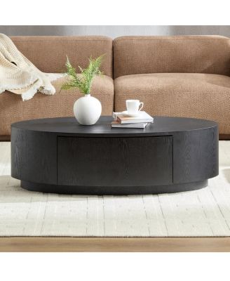 Modern Luxury Oval Coffee Table, Elegant Living Room Accent Piece