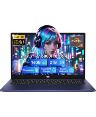 17.3" IPS FHD-Gaming-Laptop, 8 Cores AMD Ryzen 7 6800H 16GB DDR5 RAM 2TB SSD 4.7GHz Fingerprint 100W