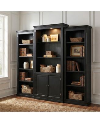 78.75" 3-Pc Bookcase w/ 5-Color LED Light, Retro Style