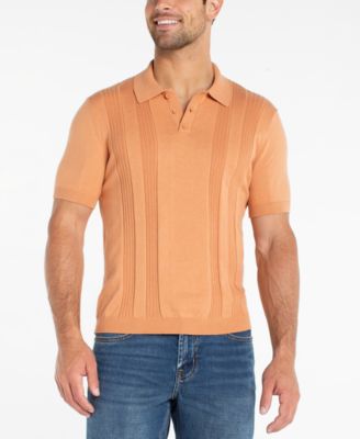 Men's Short-Sleeve Knit Polo Sweater