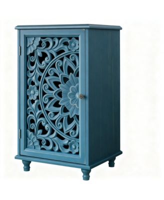 28" Tall Farmhouse Style Side Table with Storage