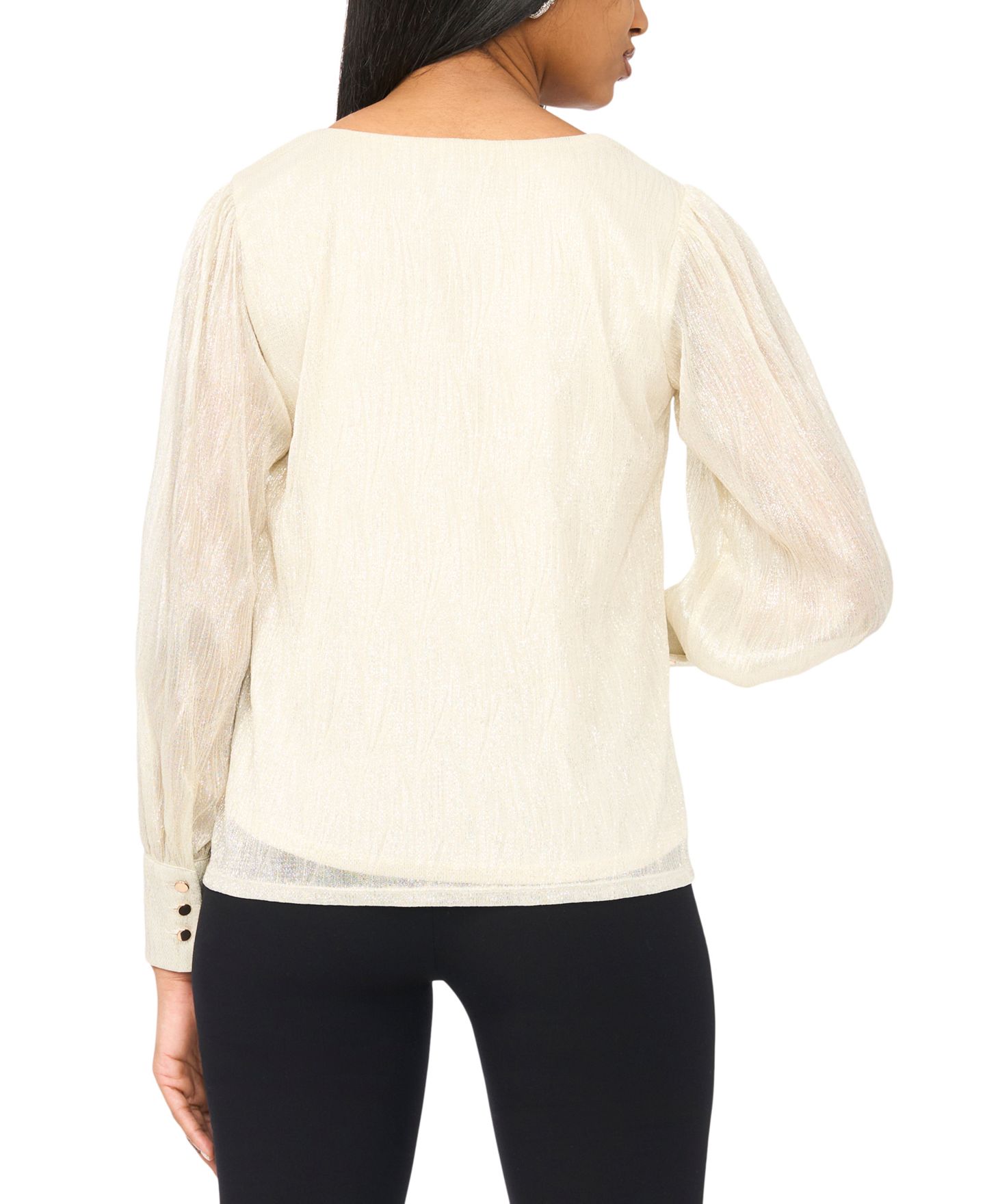 Женская блузка MSK V-Neck Knit, цвет: Мягкий золотой — фото 6