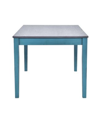  Mid-Century 6-Piece Wood Dining Set with Drawer, Chairs & Bench