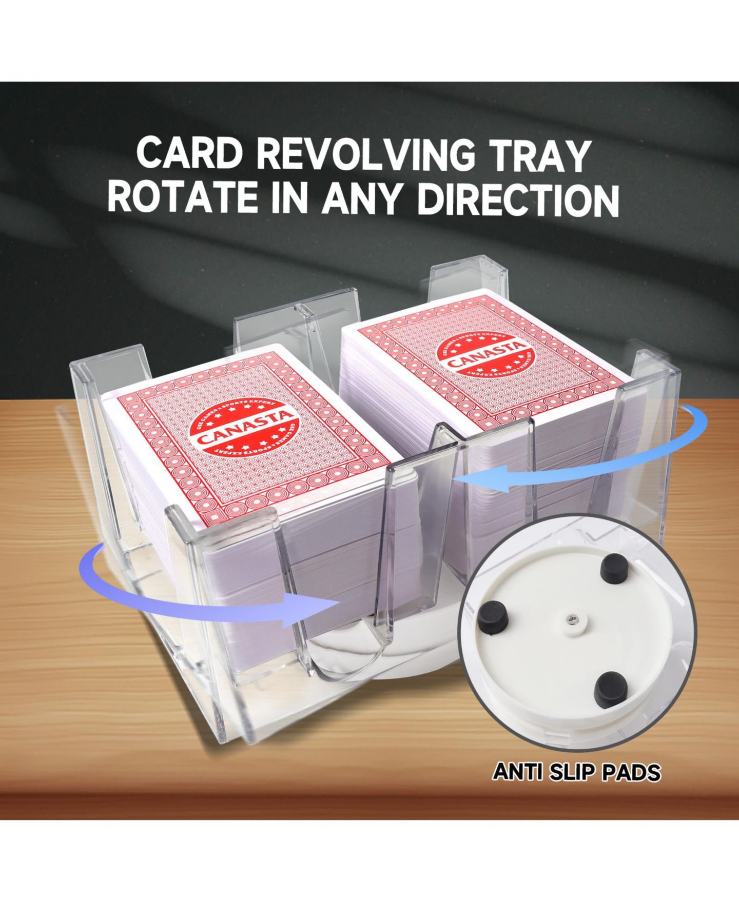 Детские игрушки GSE Games & Sports Expert 6-Deck Revolving Playing Card Holder, Ages 15+ — фото 4