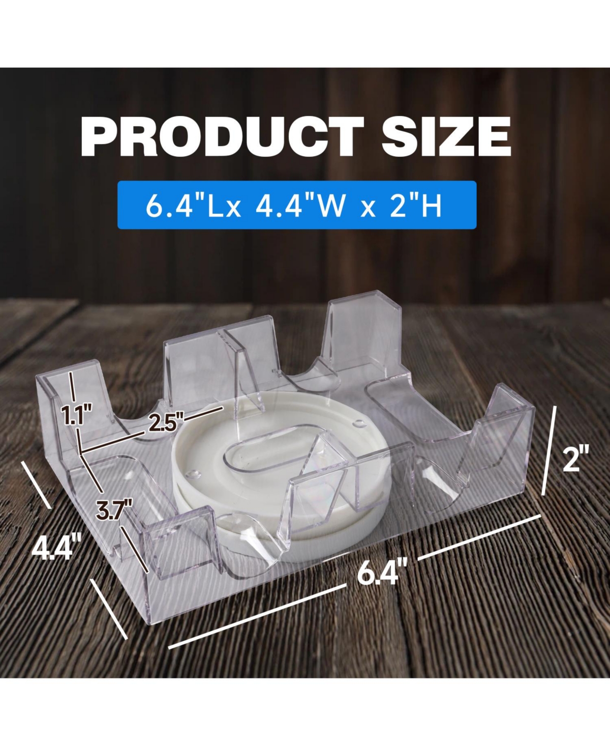 Gse Games & Sports Expert 2-Deck Revolving Canasta Card Tray, Dual Deck 360° Rotating Playing Card Holde, Swivel Cards Holders