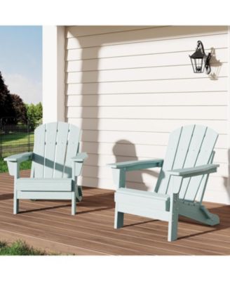 Oversized Folding Adirondack Chairs Set of 2 – Heavy Duty HDPE, Weather Resistant, 380 lbs Capacity