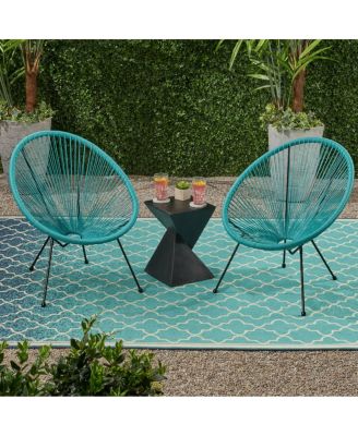 Streamdale Outdoor Faux Rattan Woven Steel Frame Chair