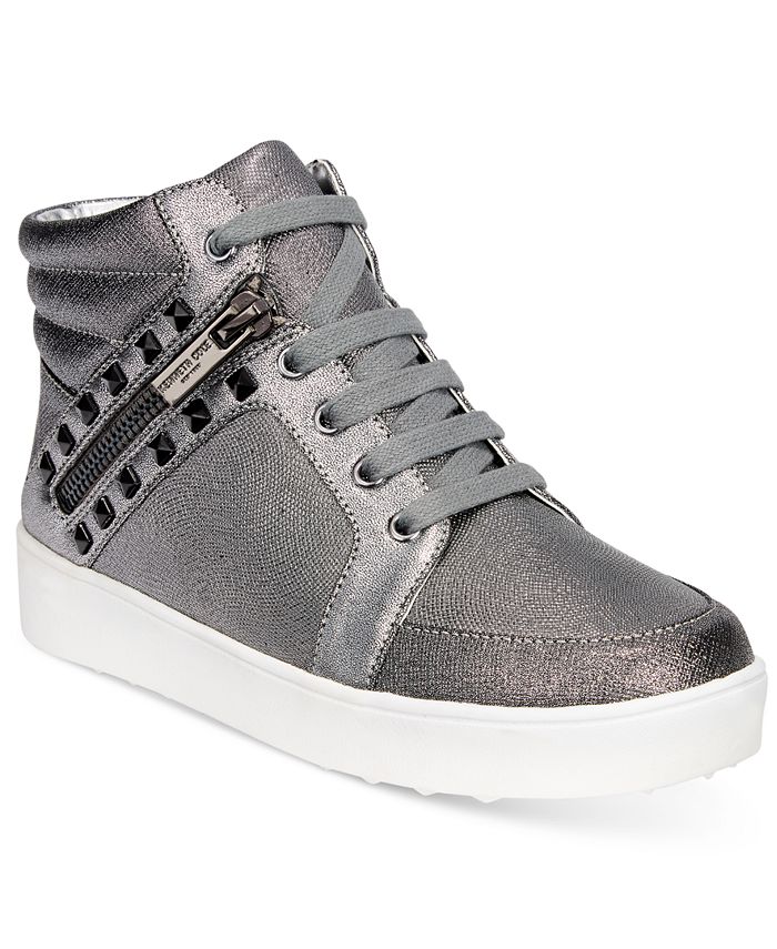 Kenneth Cole Girls' or Little Girls' Missy Zip-Up High-Top Sneakers ...