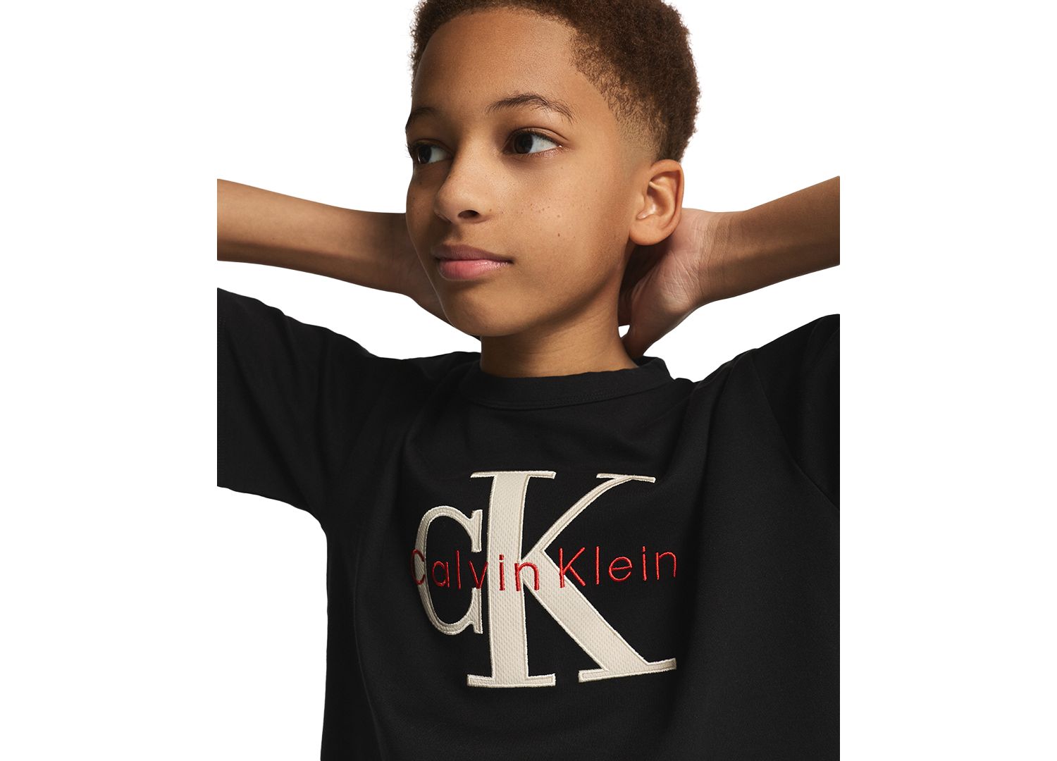 Boys' 8-16 Mesh Applique Short-Sleeve T-Shirt