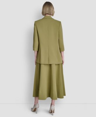 Petite Textured Open Front Blazer