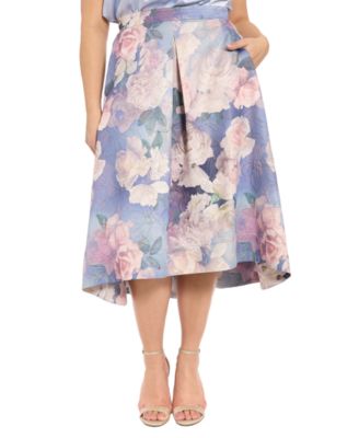 Plus Size Pleated Organza Skirt