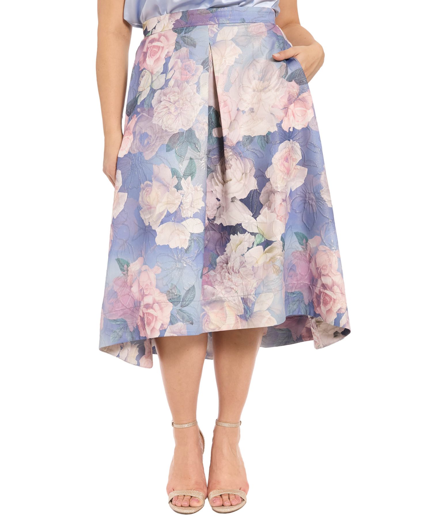 Plus Size Pleated Organza Skirt