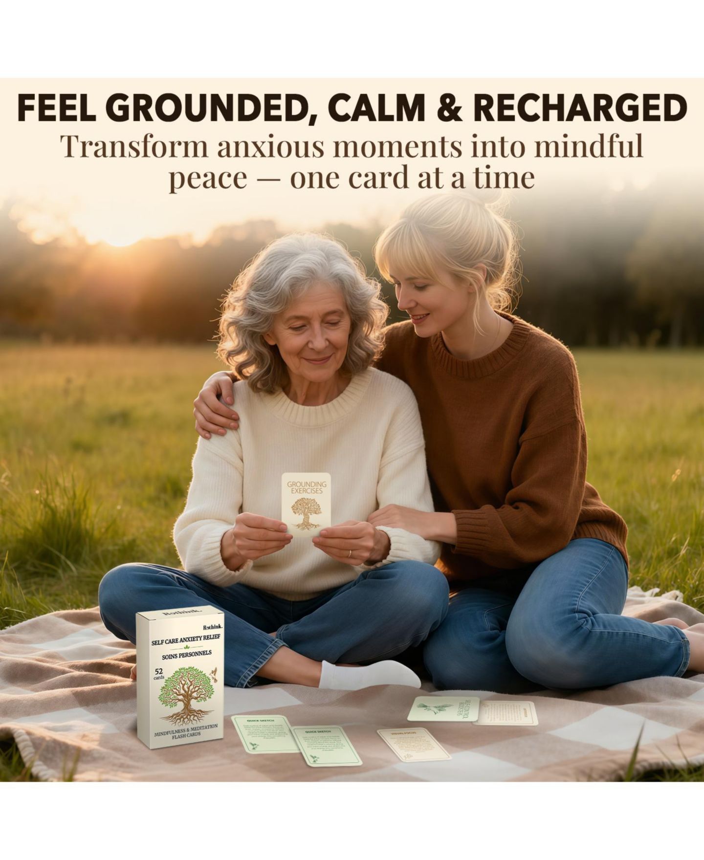 Детская карточная игра Quokka Meditation Affirmation Cards 120 Card Game, Ages 14+, цвет: Emotional Balance — фото 6