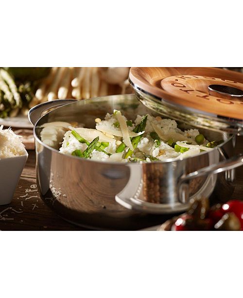 Lagostina Stainless Steel 4Qt. La Risottiera Risotto Pan Cookware & Cookware Sets Kitchen