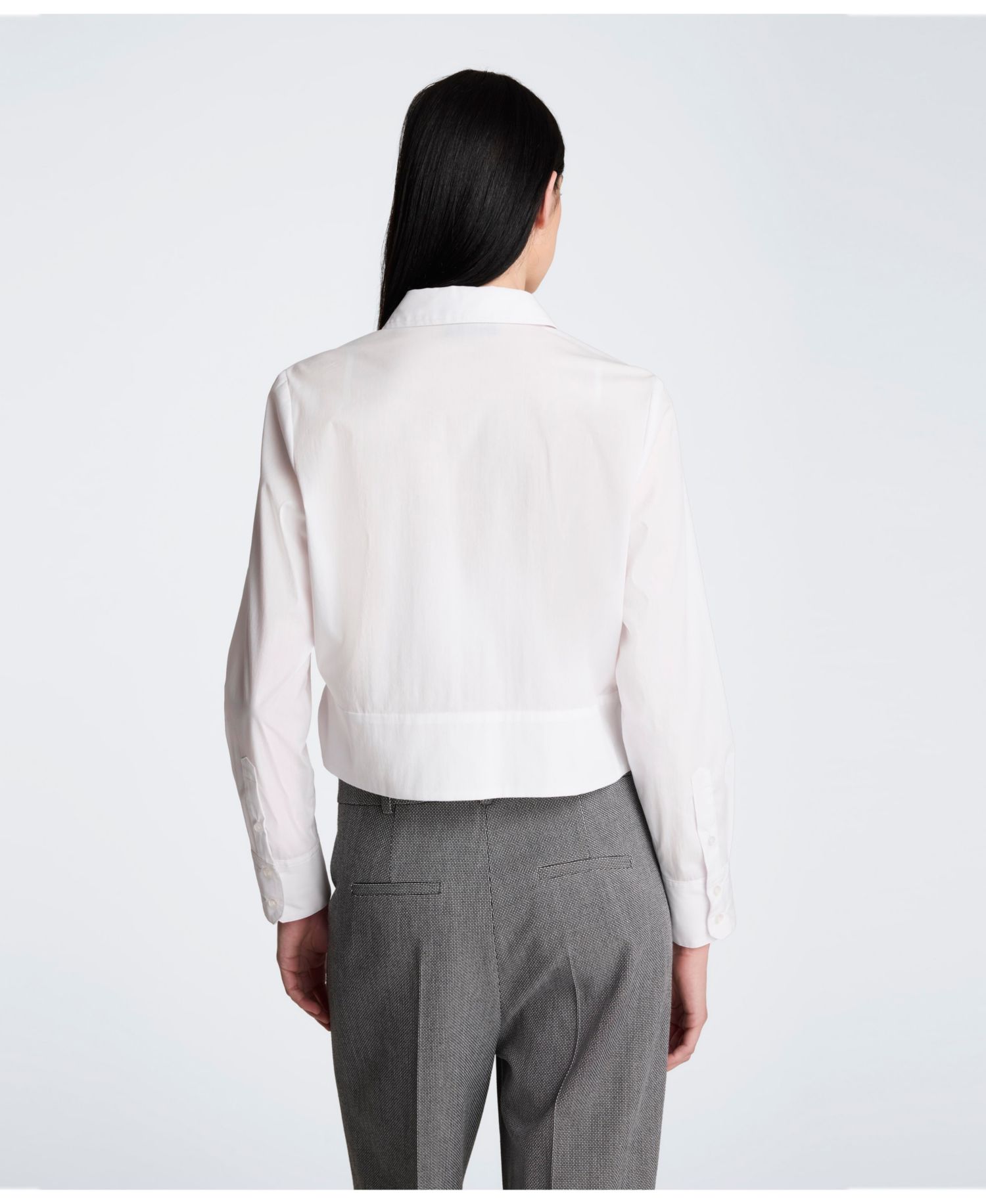 Women's Collared Button Down Shirt with Tie Waist