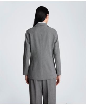 Women's Long-Sleeve Notch Collar Shirt Blazer