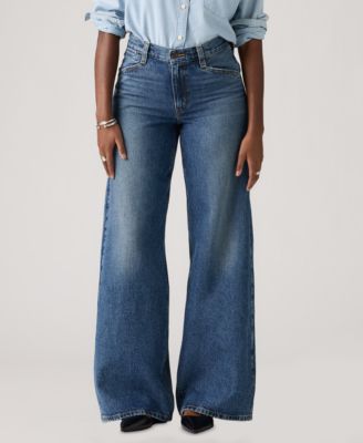Plus Size Mid-Rise Wide-Leg Baggy Jeans