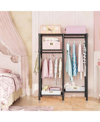 4-Tier Portable Metal Garment Rack for Small Spaces