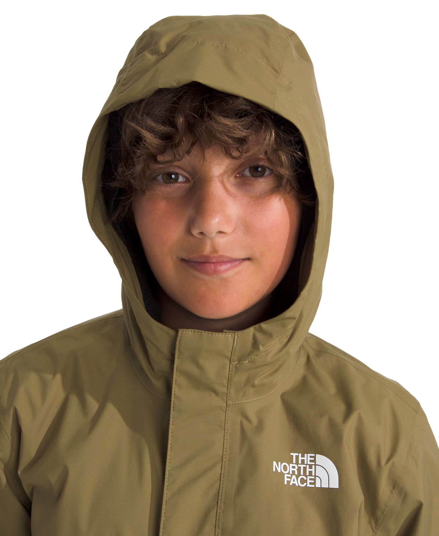 Детская утеплённая куртка-дождевик The North Face Antora с капюшоном, 6-20, цвет: Кедровый — фото 3