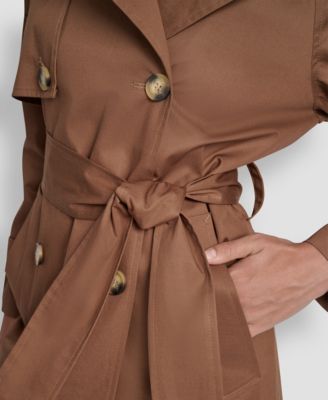 Women's Cotton Double-Breasted Trench Coat