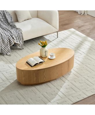 Streamdale Modern Luxury Oval Coffee Table, Elegant Living Room Accent Piece