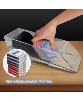 8 Deck Blackjack Dealing Shoe, Casino Grade Acrylic Dealer Shoe for Gambling Games