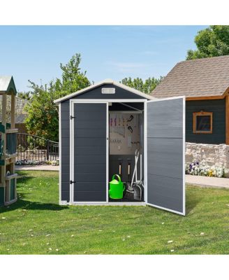 Plastic Outdoor Storage Shed with Lockable Door