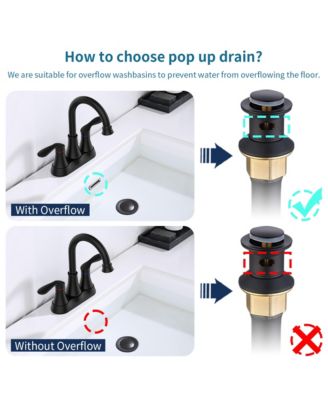 Bathroom Sink Drain - Pop-Up Drain Stopper, Anti-Clogging Design with Strainer Basket for Vanity, Lavatory, and Basin
