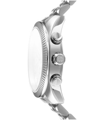 Men's Chronograph Silver Dial Stainless Steel Bracelet Watch, 42mm