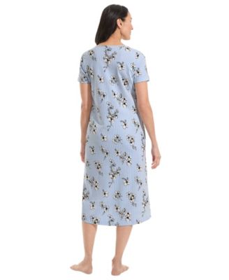 lands' end women's supima cotton short sleeve midcalf nightgown dress Lands' End Women's Cotton Short Sleeve Midcalf Nightgown