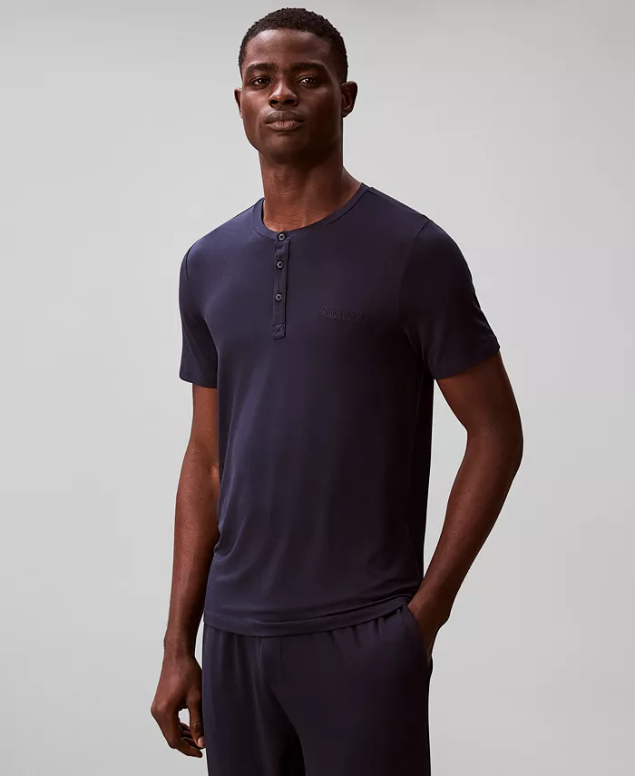 Men's UltraSoft Stretch Sleep Henley - thumbnail 7