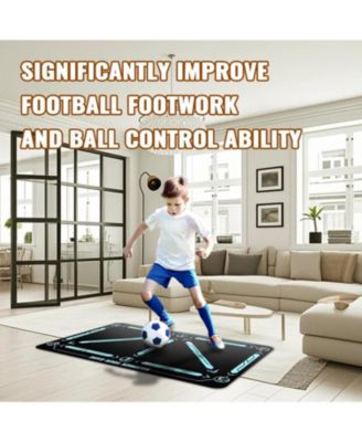 Soccer Training Mat with Adjustable Trainer – Non-Slip Equipment for Kids & Youth to Boost Speed, Strength & Coordination
