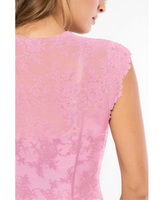 Women's Shapewear Boho Floral Lace Front Slit Maxi Dress