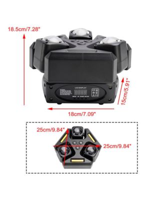 150W Moving Laser Stage Light, RGBW Beams with Sound Control & DMX