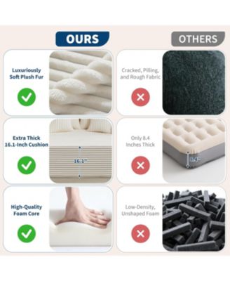 Oversized Chaise Lounge Chair 54 61" Indoor Corduroy Cloud Boneless Single Couch Sofa with 4 Pillows Armrests & Deep Seat No Assembly Comfy