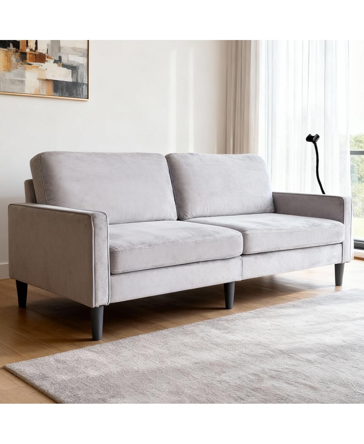 Streamdale Furniture Modern Loveseat Sofa with Chenille Recliner, Removable Cover & Spring Cushions