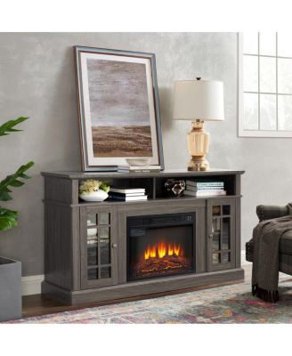 Streamdale Classic TV Media Stand with 23" Fireplace Insert