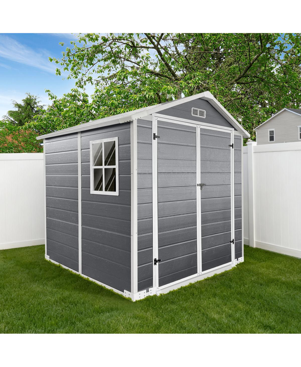 Streamdale Furniture Plastic Outdoor Storage Shed with Lockable Door